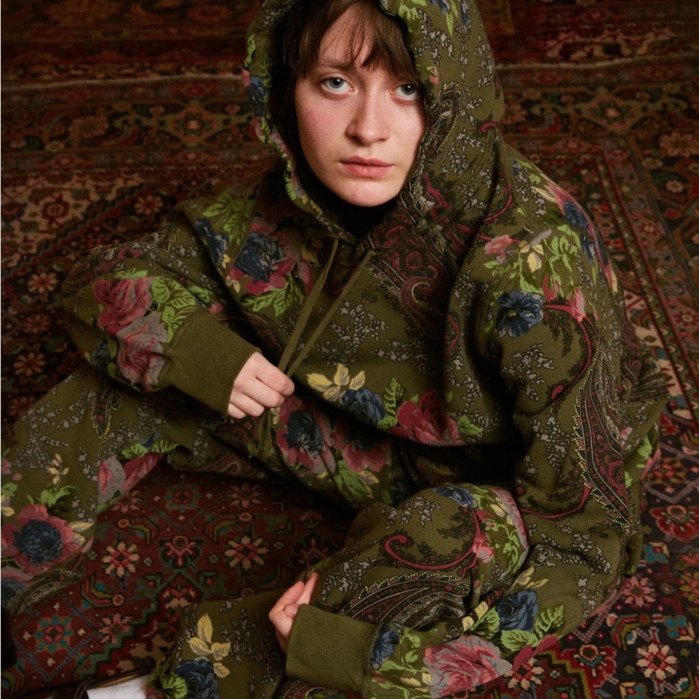 Paisley Floral Patterned Hoodie NOAH NYC